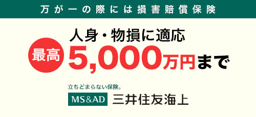 損害賠償保険加入済