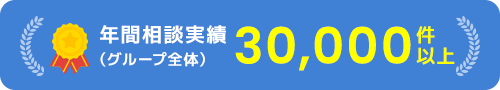 年間相談実績10,000件以上（グループ全体）